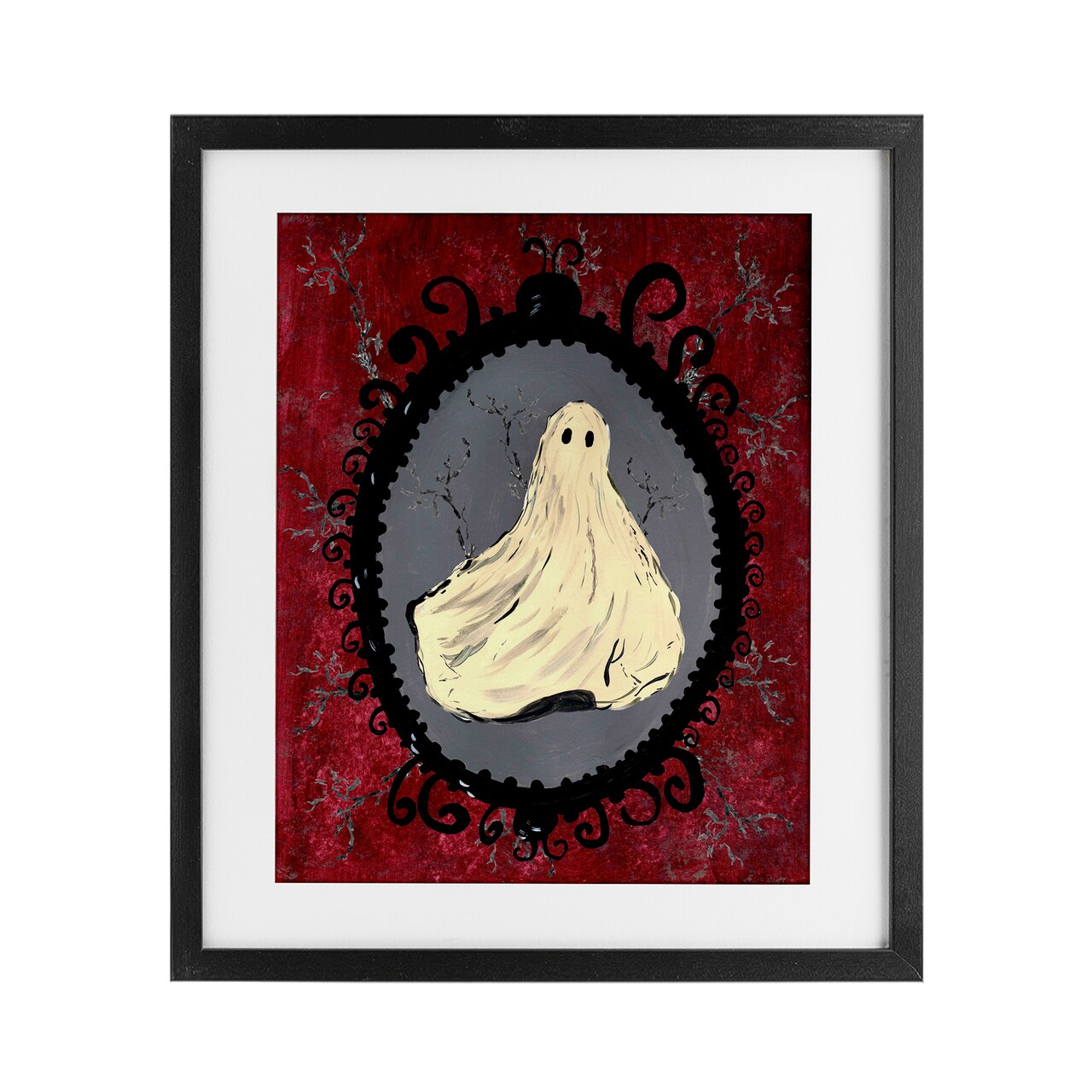 Stupell Industries Gothic Vintage Ghost Framed Print Under Glass, design by Kara Keller Designs